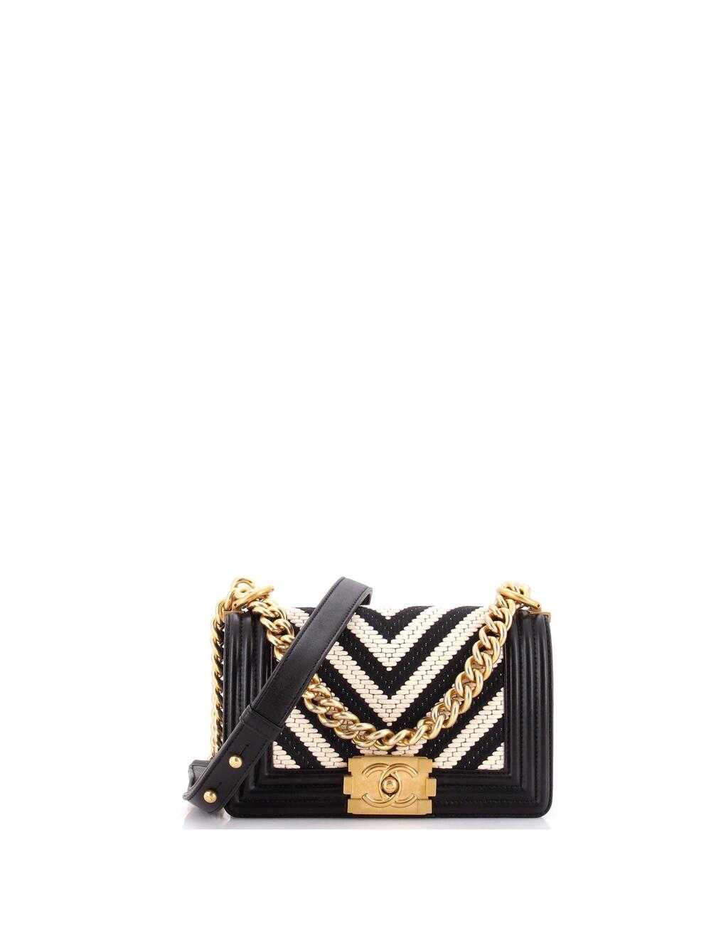 Chanel Boy Flap Bag Braided Chevron #296848C39B